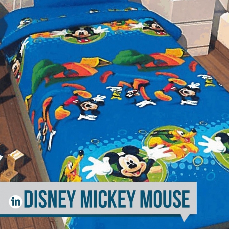Lenzuola bambino Disney Mickey Mouse © set da 3 pezzi per letto singolo - 100% cotone