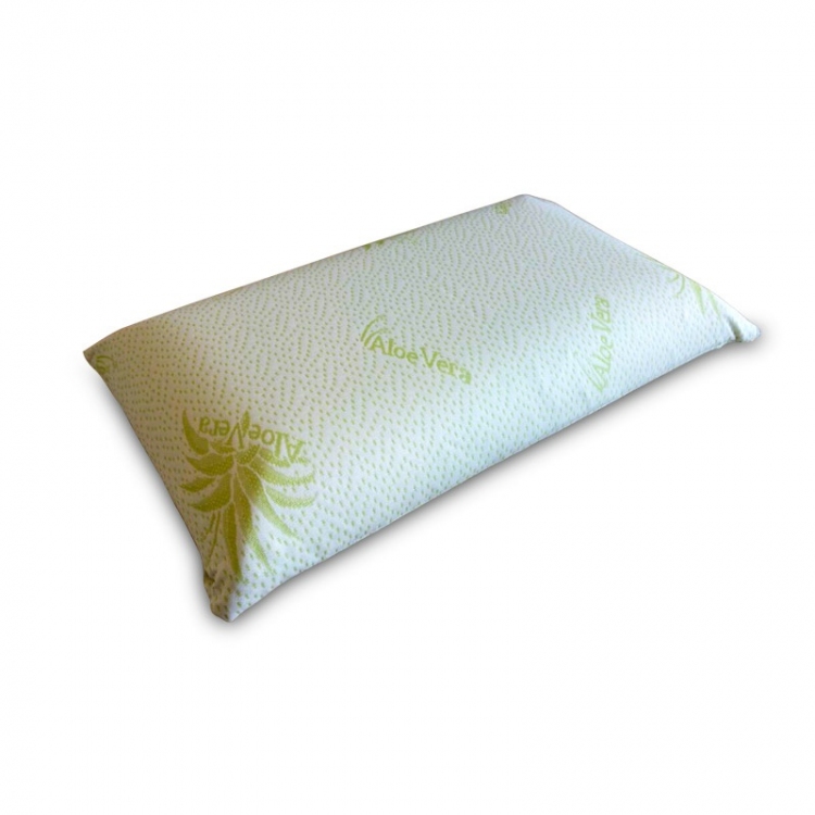 Cuscino in memory foam con fodera con trattamento in Aloe Vera