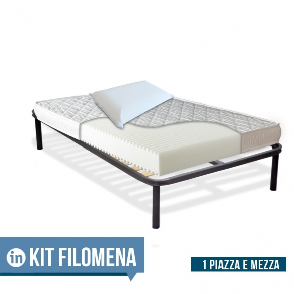 KIT FILOMENA - Materasso in Water Foam antiacaro H12 cm pieghevole per brandine con rete a doghe + cuscini InMaterassi - 5 KIT FILOMENA - Materasso in Water Foam antiacaro H12 cm pieghevole per brandine con rete a doghe + cuscini InMaterassi - 5