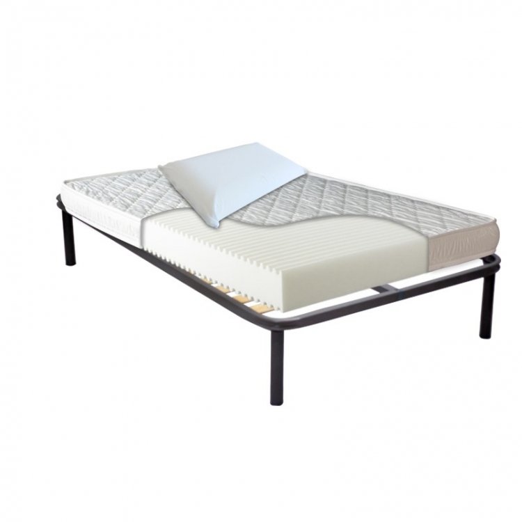 KIT FILOMENA - Materasso in Water Foam antiacaro H12 cm pieghevole per brandine con rete a doghe + cuscini InMaterassi - 2