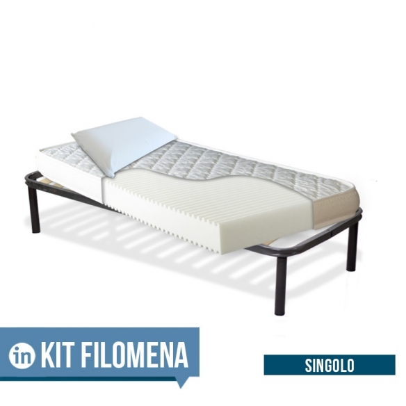KIT FILOMENA - Materasso in Water Foam antiacaro H12 cm pieghevole per brandine con rete a doghe + cuscini InMaterassi - 4 KIT FILOMENA - Materasso in Water Foam antiacaro H12 cm pieghevole per brandine con rete a doghe + cuscini InMaterassi - 4