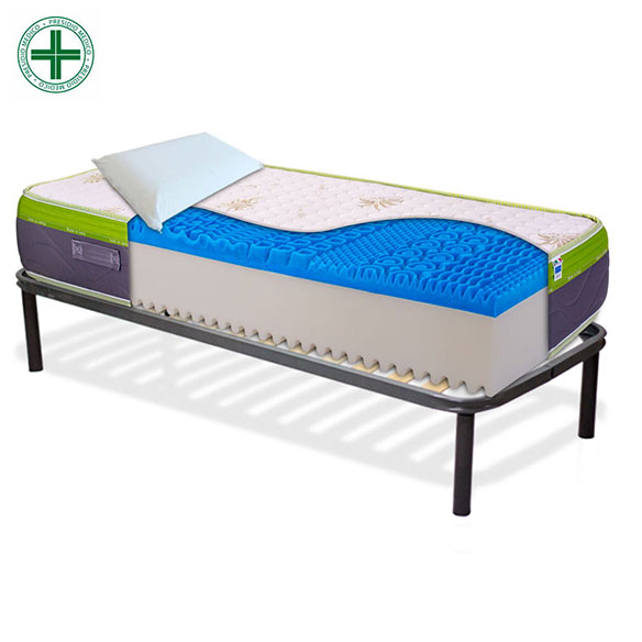 Materasso in memory gel, Alto 30cm, Ortopedico con rete a doghe + cuscini - KIT TOP30 InMaterassi - 8