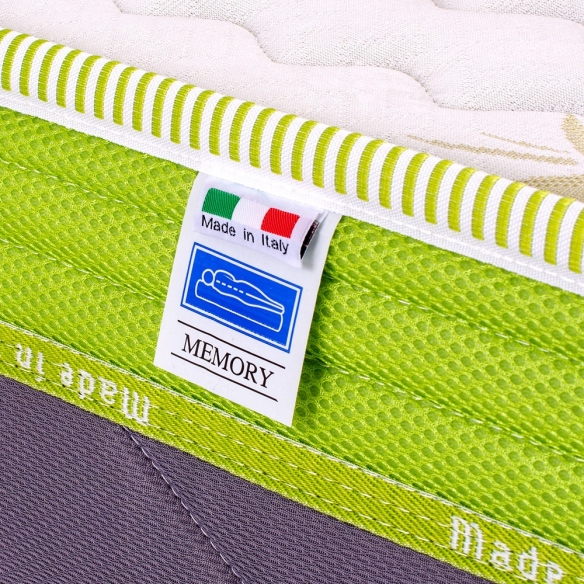 Materasso in memory gel, alto 25cm, sfoderabile con rete a doghe + cuscini - KIT TOP25 InMaterassi - 12