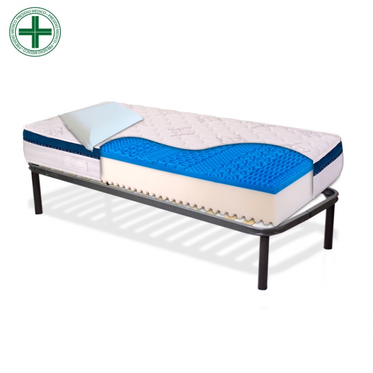 KIT Dolce Sonno - Materasso in Memory H25 cm bordato anallergico con rete a doghe + cuscini InMaterassi - 8