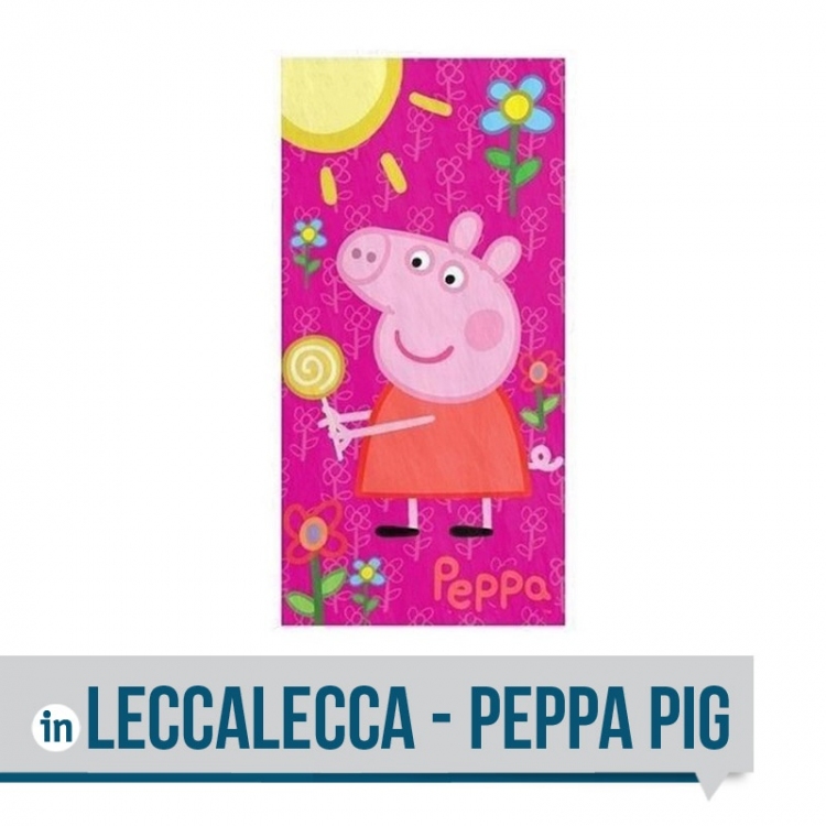 Telo Mare LeccaLecca Peppa Pig © 100% cotone 75 x 150 cm