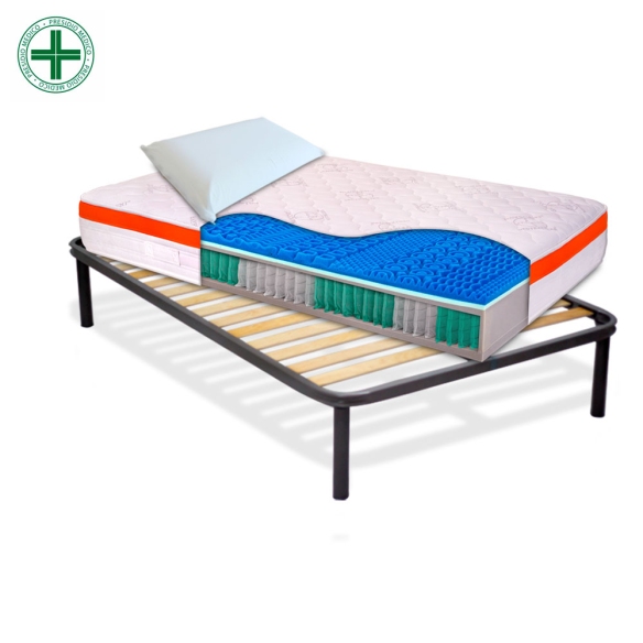 KIT INDIPENDENT - Materasso con molle indipendenti e memory + rete a doghe + cuscini in memory InMaterassi - 3 KIT INDIPENDENT - Materasso con molle indipendenti e memory + rete a doghe + cuscini in memory InMaterassi - 3