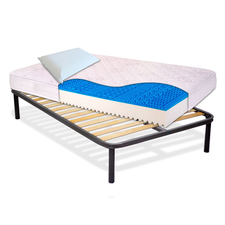 KIT Dolce Sonno Light - Materasso in Memory H18 cm bordato anallergico con rete a doghe + cuscini InMaterassi - 4