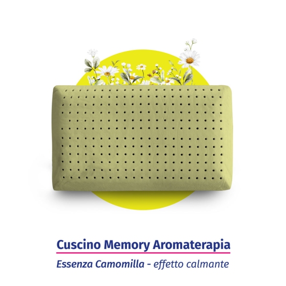 Guanciale Aromaterapia Memory con lastra Memory, profumato InMaterassi - 2