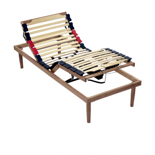 King - Rete a Doghe Elettrica in Legno di Faggio - Doppio motore con Batteria di emergenza InMaterassi - 1