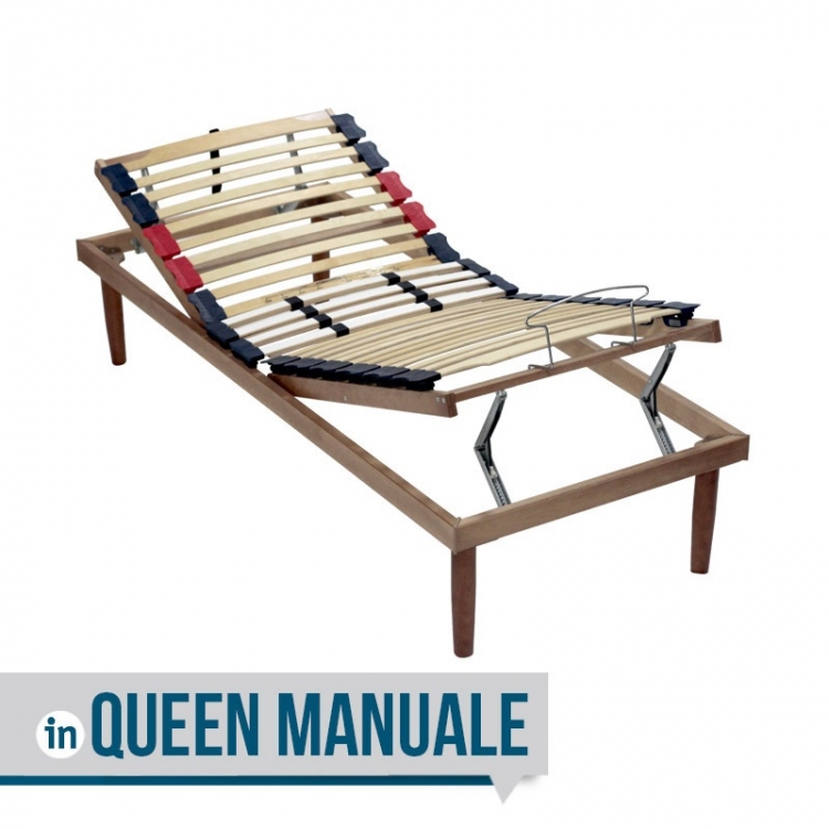 Queen - Rete a Doghe Manuale in Legno di Faggio InMaterassi - 2