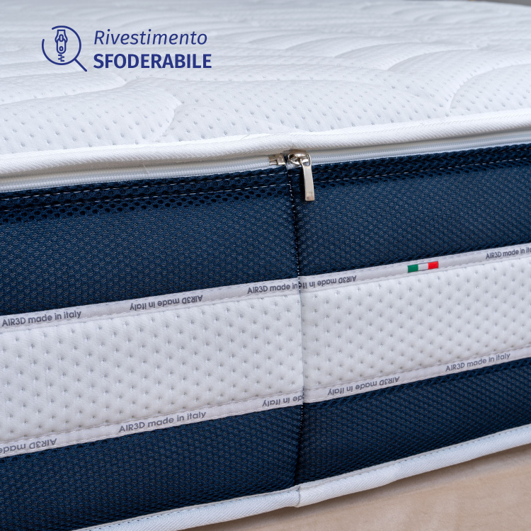 Rita - Materasso matrimoniale a molle insacchettate, 7 zone differenziate, sfoderabile InMaterassi - 6