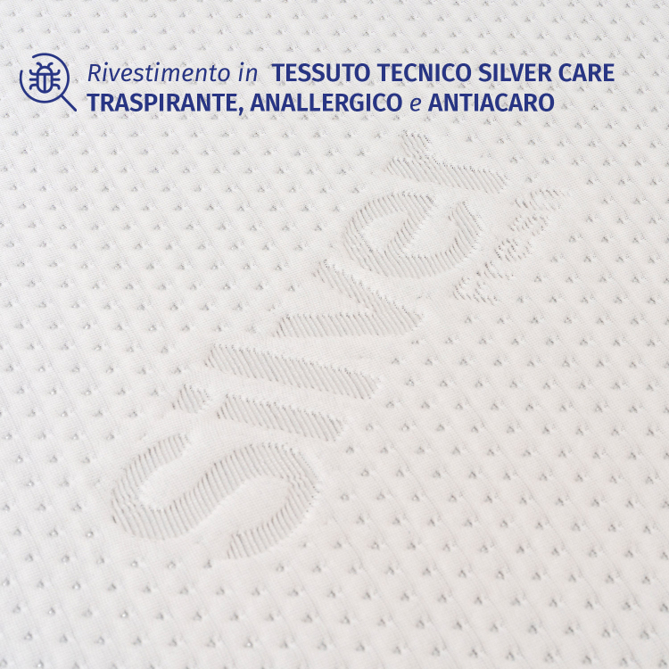 Topper Waterfoam Rigido con Rivestimento SilverCare – Sostegno Ergonomico e Protezione Antiacaro InMaterassi - 5