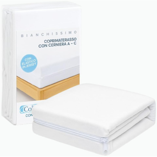 Coprimaterasso con cerniera a sacco fodera Materasso COTONE - Linea Sanitaria InMaterassi - 1