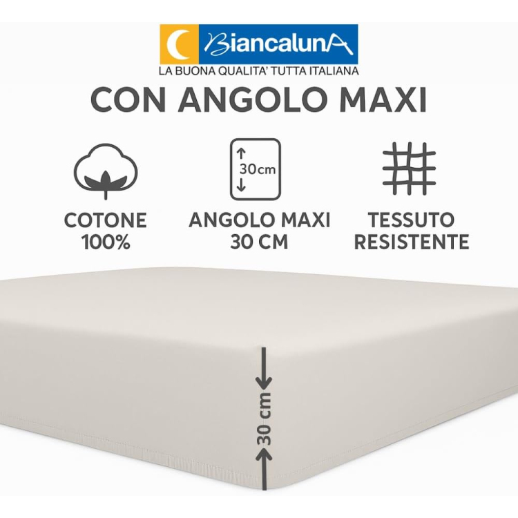 Lenzuolo Sotto Angoli Maxi 30cm | 100% Cotone Made in Italy InMaterassi - 3