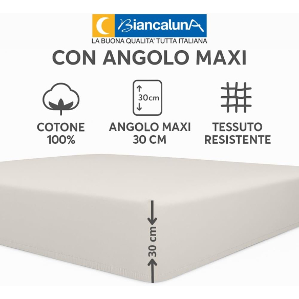 Lenzuolo Sotto Angoli Maxi 30cm | 100% Cotone Made in Italy InMaterassi - 3