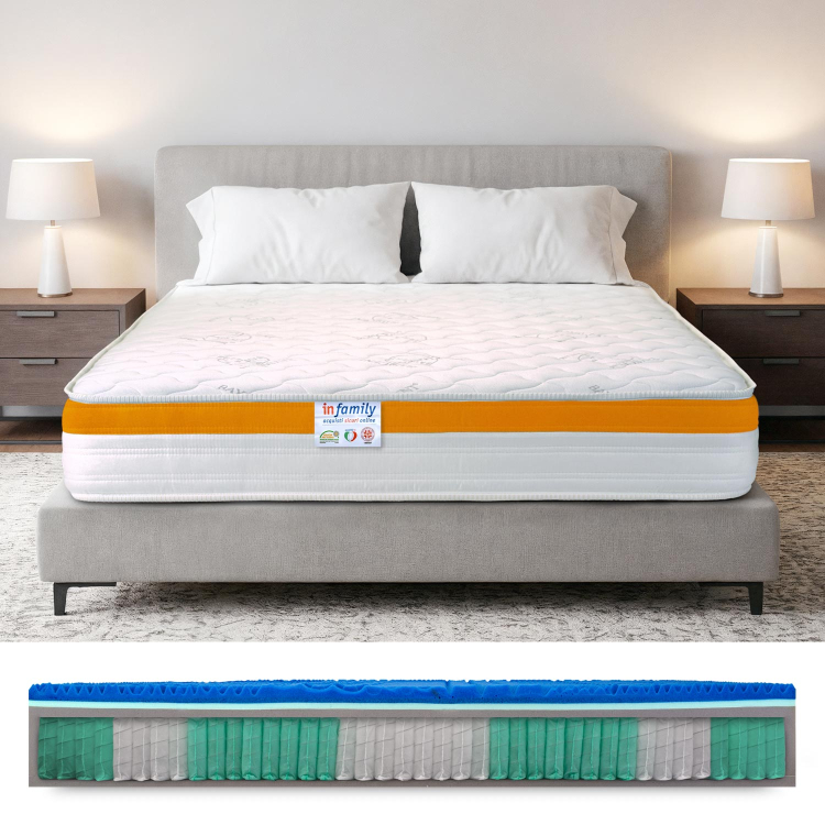 Indipendent - Materasso una piazza e mezza Ibrido Molle e Memory InMaterassi - 1